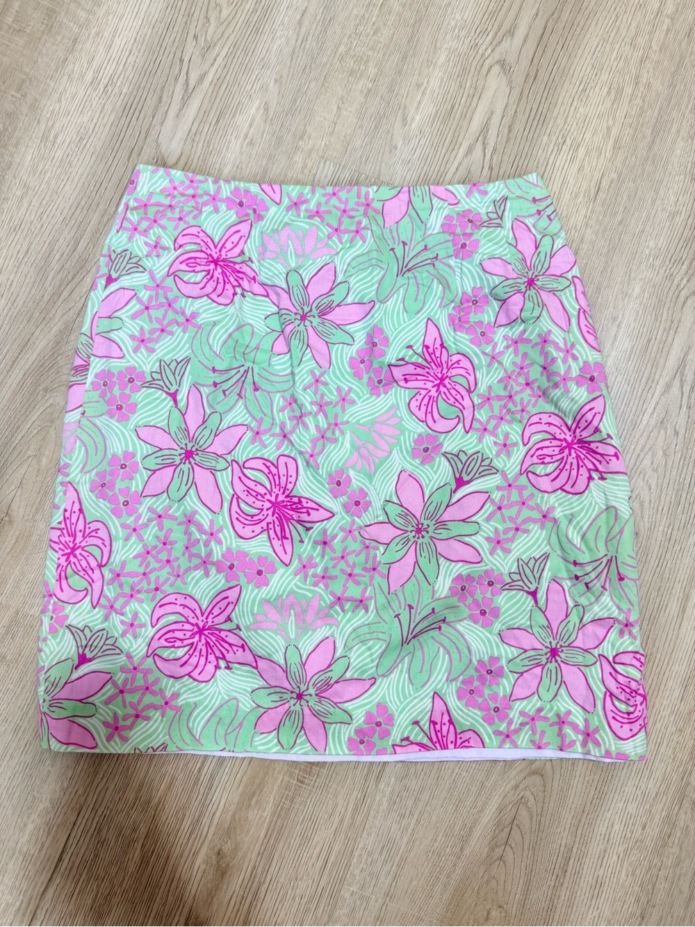 Vtg Lilly Pulitzer Mary Mary Floral Lined A Line Skirt 100% Cotton Size 2